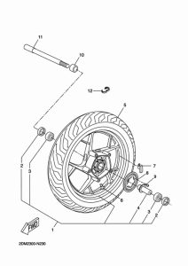 YP125RA (ABS) Переднее колесо