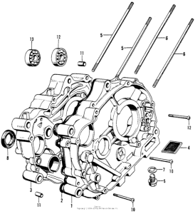 SL90 Crankcase + cylinder stud