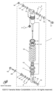 YZ125K1 Задняя подвеска