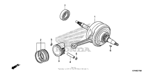 CRF110F Коленчатый вал и поршни