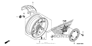 VFR1200F (DCT) Переднее колесо