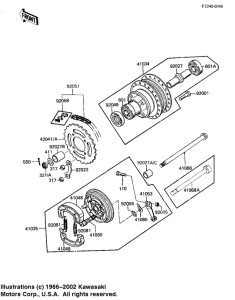 KD80 Rear hub / brake / chain