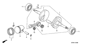 PK50 Crankshaft / piston