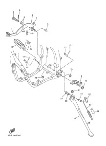 WR450F Stand & footrest