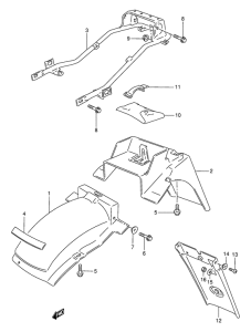 DR800 Заднее крыло