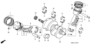 VFR800 Crankshaft / piston