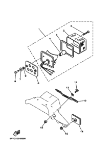 TW200E Taillight unit ass`y