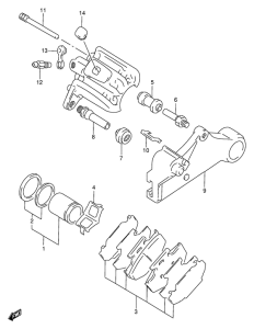 DR650 Задний суппорт