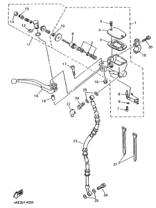 XJ600N (37KW) Главный тормозной цилиндр