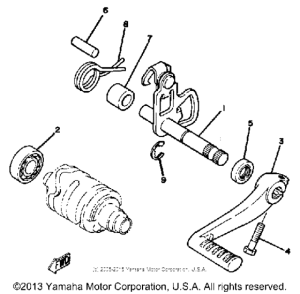YZ125G Вал переключения