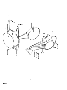RM125 Обтекатель задний