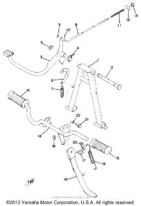 RS100C Stand - footrest - brake pedal