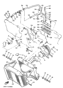 XVZ13TD Radiator. hose