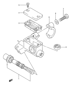 RM80 Передний тормозной цилиндр