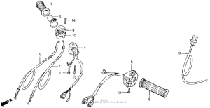 VFR750R Рулевые переключатели
