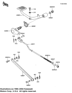 KZ1000 Педаль тормоза