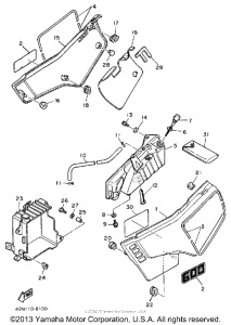 XT600S Side cover - oil tank