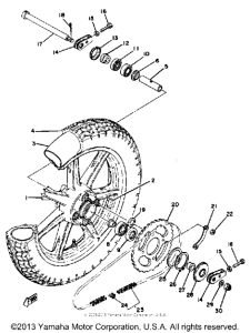 XS400F Переднее колесо