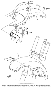 TY250A Front fender-rear fender