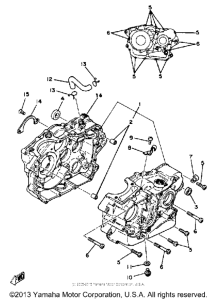TT250G Картер двигателя