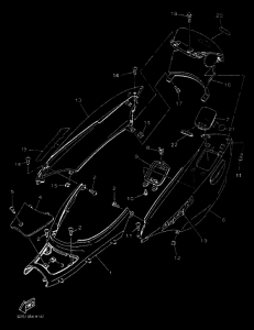 YP125E YP125R Боковая крышка