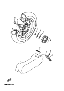 CS50 Rear wheel complete assy