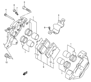 VL1500 Задний суппорт