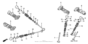 VTR1000F Распределительный вал и клапана