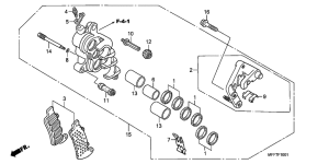 XL700V (ABS) R. front brake caliper