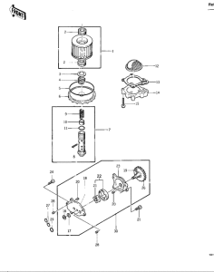 KZ400 Насос масляный  / фильтр масляный