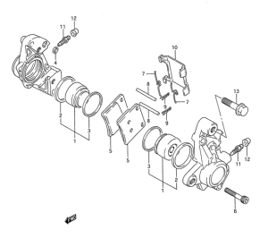 GSX1100 Передний суппорт тормозной