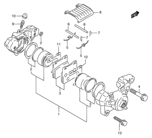GSF1200S (ABS) Задний суппорт