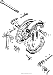 CL350 Задний тормоз