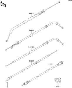 ZX400 Тросы управления