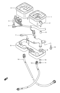 GS125 Спидометр-тахометр