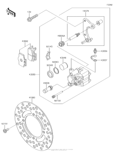 KX65 Передний тормоз
