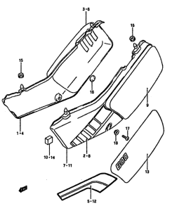 DR600 Обтекатель задний