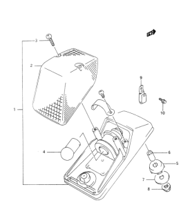DR350 Задний фонарь