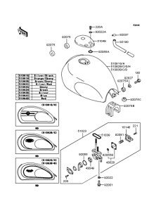 BJ250 Топливный бак