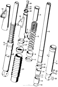 CL125 Передняя вилка