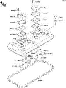 ZX1100 Крышка головки цилиндров