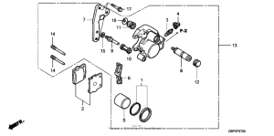 CR85R Передний суппорт