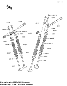 KL250 Rocker arms / valves