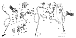 CR250R Handle lever / switch /  cable