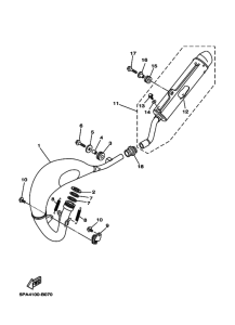 YZ85LW Выхлопная система