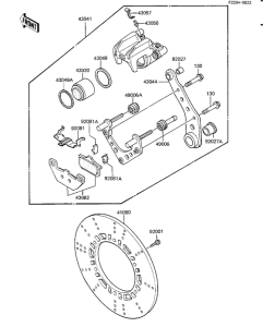 KZ1100 Передний суппорт