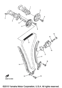WR250R Цепь механизма газораспределения