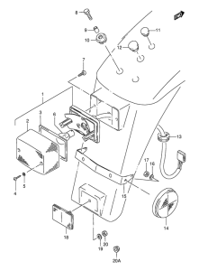 TS50 Задний комбинированный сигнал