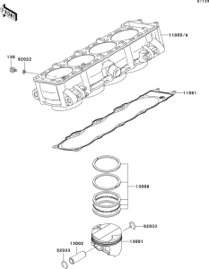 ZR750 Цилиндр и поршни