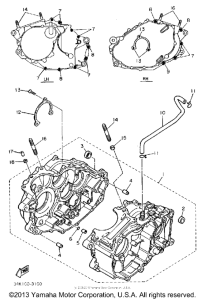 XT600S Картер двигателя
